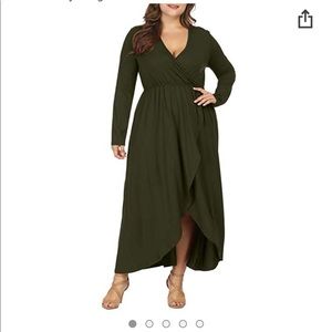 Plus size long sleeve maxi dress